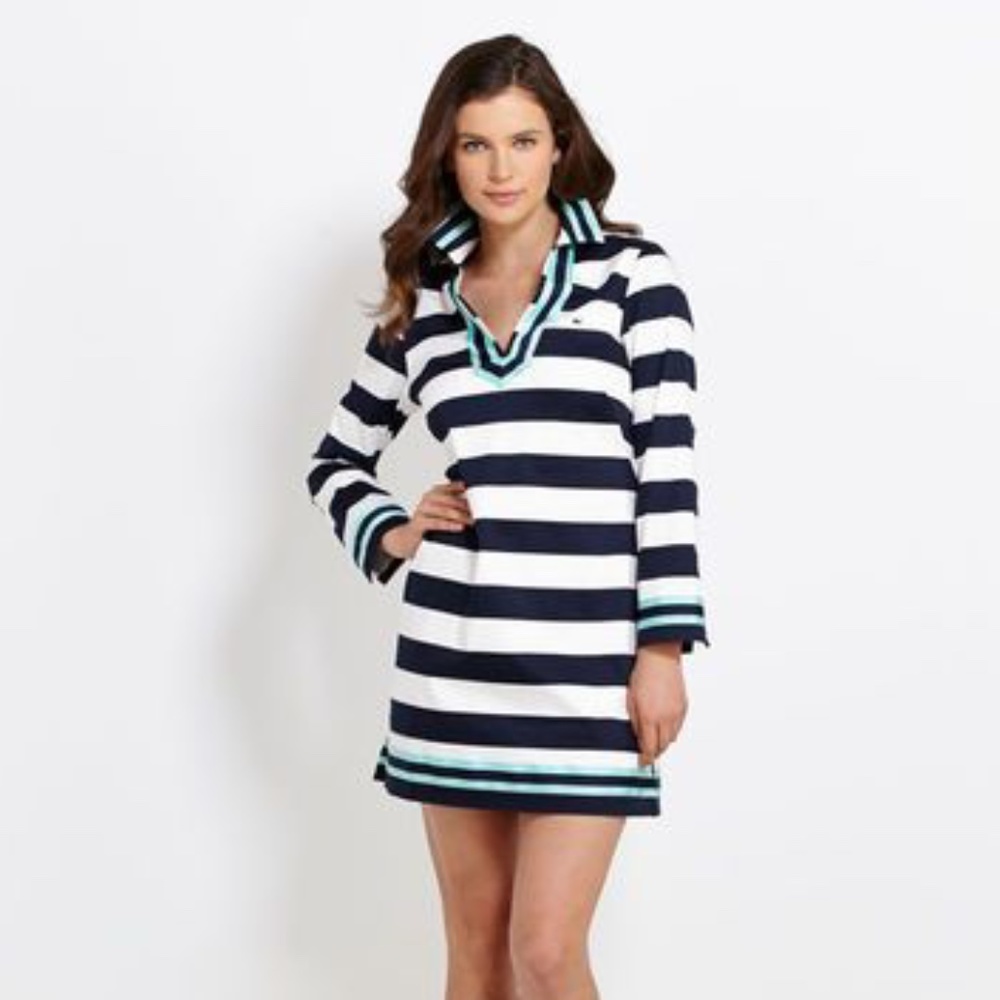 EUC Vineyard Vines Collared Tunic Polo Shirt Dress